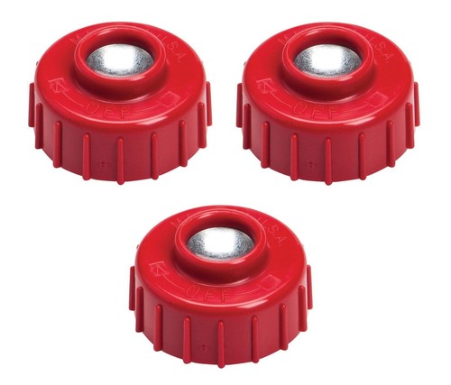 Solid Spare (3) String Trimmer Red Left Hand Bump Knob for Homelite 308042003 ST-385 ST-38
