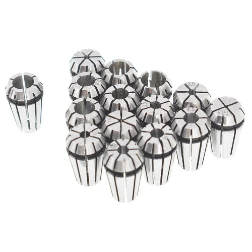 Solid Spare 15Pcs ER11 Spring Collet Set 1/16"-3/4" For CNC Super Precision Milling Tool