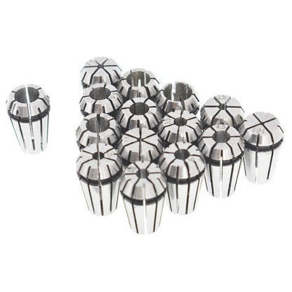 Solid Spare 15Pcs ER11 Spring Collet Set 1/16"-3/4" For CNC Super Precision Milling Tool