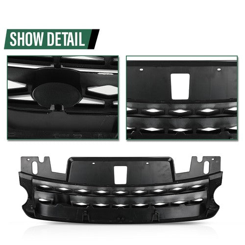 Solid Spare Fit For 2014-17 Range Rover Sport Front Hood Center Grille Grill LR054766