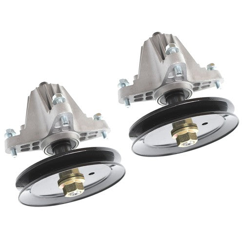 Solid Spare 2 Spindle Assembly W/Pulley Bolt For Troy Bilt Tb42 Pony Bronco Tb42 7-Speed New
