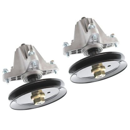 Solid Spare 2 Spindle Assembly W/Pulley Bolt For Troy Bilt Tb42 Pony Bronco Tb42 7-Speed New