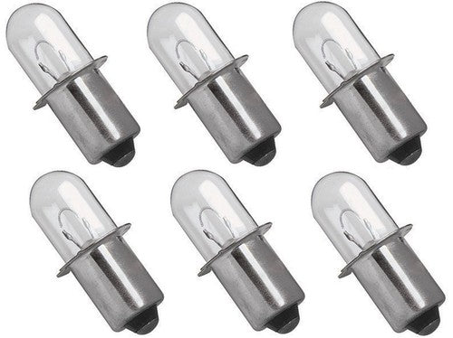 Solid Spare 18 Volt Xenon Bulb for Dewalt Pivoting Head Flashlight - 6 Pack