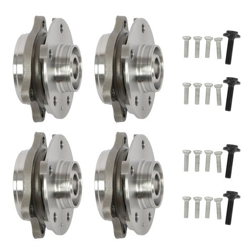 Solid Spare 4pcs Front/Rear Wheel Hub Bearing Assembly For Audi A4 A5 A6 Q5 S4 S5 All Models