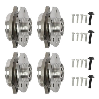 Solid Spare 4pcs Front/Rear Wheel Hub Bearing Assembly For Audi A4 A5 A6 Q5 S4 S5 All Models