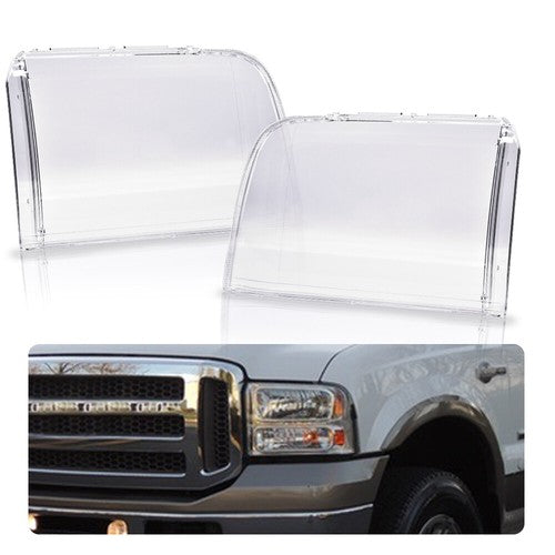 Solid Spare Fit For 2005-2007 Ford F250 F350 Super Duty Clear Headlight Replacement Lens