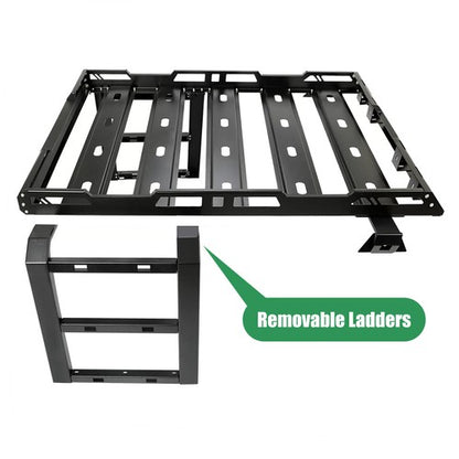 Solid Spare For Jeep Wrangler JK 07-18 Roof Rack Luggage Carrier Cargo 2 Side Ladders 330LB