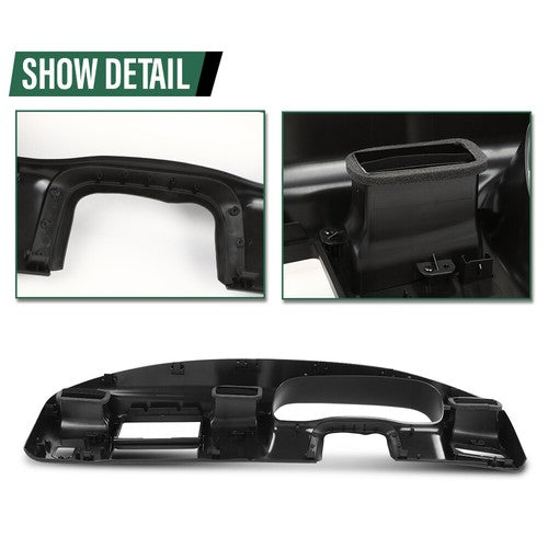Solid Spare Fit For 1999-2004 Ford F-250 F-350 Dash Cluster Radio Bezel Trim Panel Black