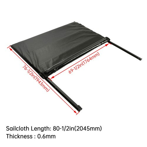 Solid Spare For 1988-2007 GMC Sierra Chevy Silverado 1500 Tonneau Cover 6.5FT Bed Roll-Up