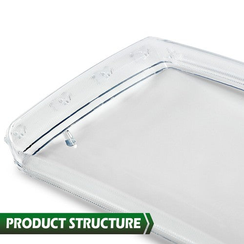 Solid Spare Fit For 1994-2002 Dodge Ram 1500 2500 3500 Clear Headlight Replacement Lens
