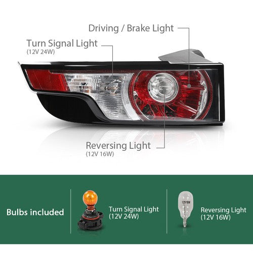 Solid Spare Tail Light Fit For 11-15 Land Rover Range Rover Evoque Rear Brake Lamp Left
