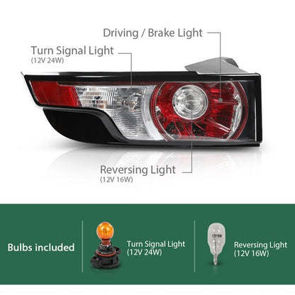 Solid Spare Tail Light Fit For 11-15 Land Rover Range Rover Evoque Rear Brake Lamp Left
