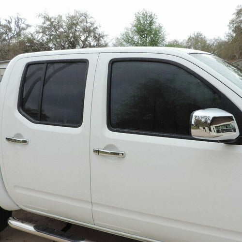 Solid Spare Chrome Mirror Cover +4 Door Handle+Full Tailgate Cover For 13-19 Nissan Frontier