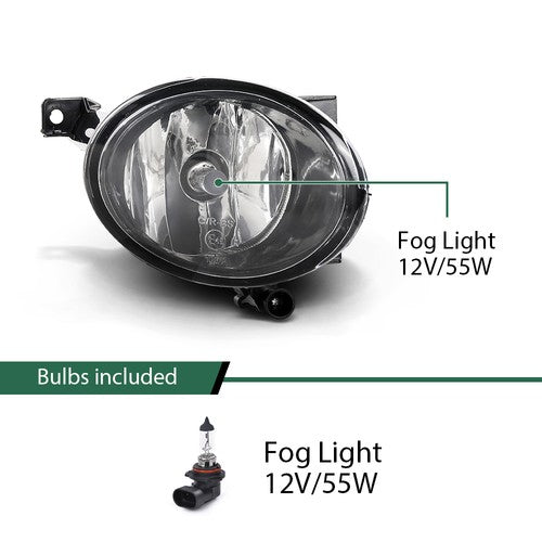 Solid Spare Fit For Volkswagen Golf Jetta Eos Beetle Front Bumper Fog Lights Driving Lamps