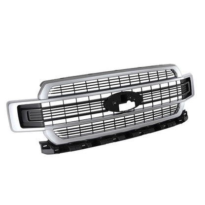 Brushed Stain Aluminum Front Upper Grille For Ford F-150 2018-2020 JL3Z-8200-RA