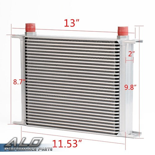 Solid Spare 30 Row 10AN Universal Aluminum Transmission Engine Oil Cooler + 7" Cooling Fan