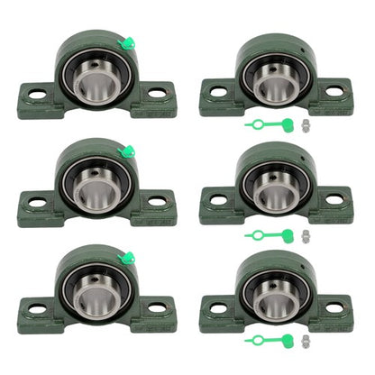 Solid Spare 6 Pcs UCP208-24 Pillow Block Bearing Solid Base 2-Bolt Self-Aligning 1-1/2" Bore