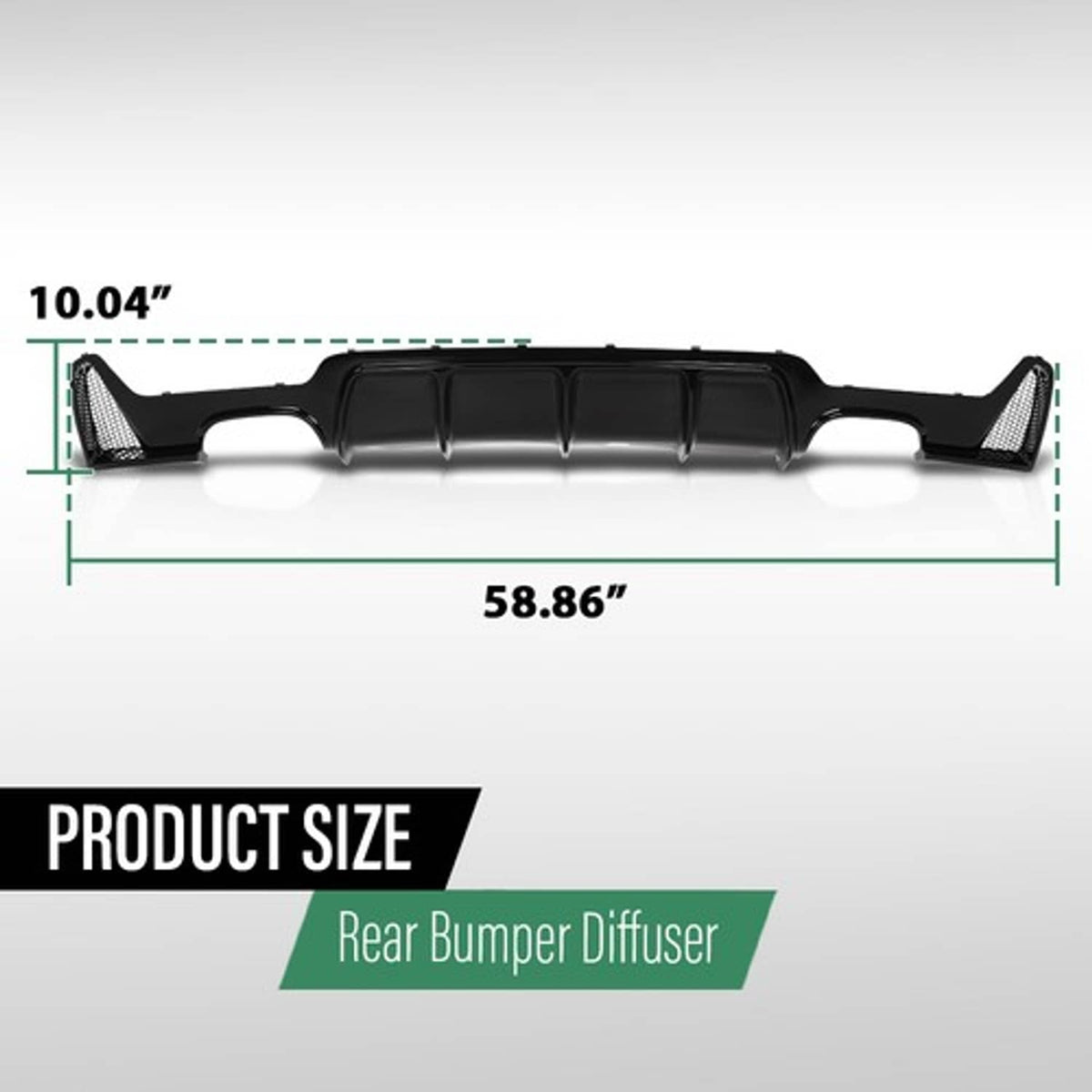 Solid Spare Rear Bumper Diffuser Quad Exhaust Fit For 14-20 BMW F32 F33 F36 4 Series M Sport