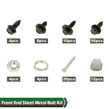 Solid Spare Front End Sheet Metal Bolt Kit Fit For 64-1976 GM A Body Chevy Buick Oldsmobile
