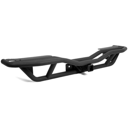 Solid Spare Textured Rear Bumper Guard w/ Receiver Hitch For 2007-2018 Jeep Wrangler JK