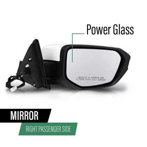 Solid Spare Fit For 2016-2021 Honda Civic Coupe Sedan Right Passenger Side Mirror Assembly