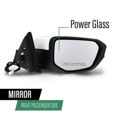Solid Spare Fit For 2016-2021 Honda Civic Coupe Sedan Right Passenger Side Mirror Assembly