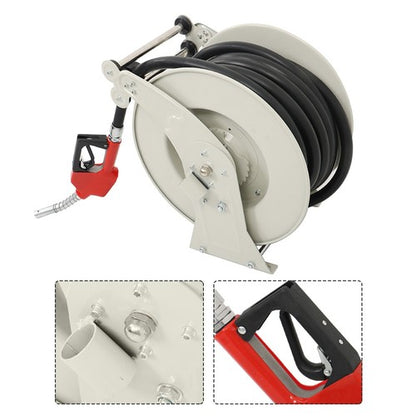 Solid Spare 3/4" x 50' Fuel Hose Reel Retractable Diesel Hose Reel Auto Refueling Gun USA