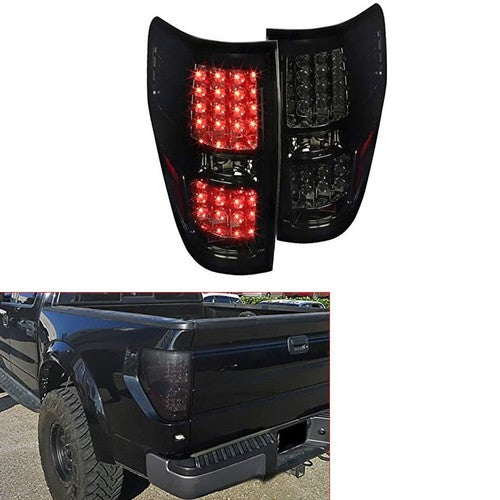Solid Spare Smoked Black LED Tail Lights Lamps Assembly LH+RH Side For 2009-2014 Ford F150