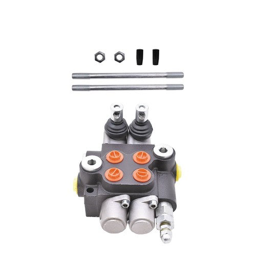 Solid Spare Hydraulic Control Valve Double Acting 2 Spool 13 GPM 3600 PSI SAE Ports