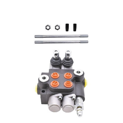 Solid Spare Hydraulic Control Valve Double Acting 2 Spool 13 GPM 3600 PSI SAE Ports