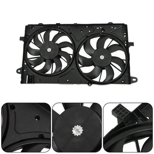 Solid Spare Fit For 2013-15 Chevy Malibu 2.0L 2.5L L4 Plastic Radiator Cooling Fan Assembly