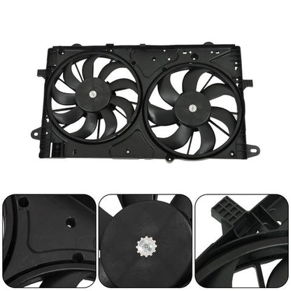 Solid Spare Fit For 2013-15 Chevy Malibu 2.0L 2.5L L4 Plastic Radiator Cooling Fan Assembly