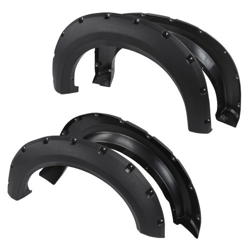 Solid Spare Wheel Fender Flares Fit For 2009-2014 Ford F150 F-150 Pocket Rivet Style Bolt on