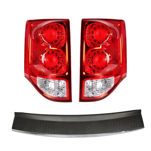 Solid Spare LH+RH Tail Lights+Bumper Step Pad Rear For 2011-2019 2020 Dodge Grand Caravan