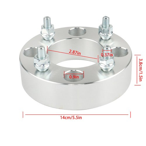 Solid Spare 4Pcs Silver For Honda 4x110 1.5" 74mm Hub Bore M10x1.25 Studs Wheel Spacers