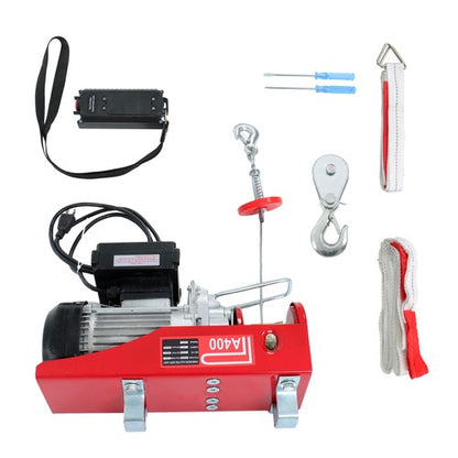 Solid Spare 110V 880lbs Automatic Lift Electric Hoist with 328ft Wireless Remote Control