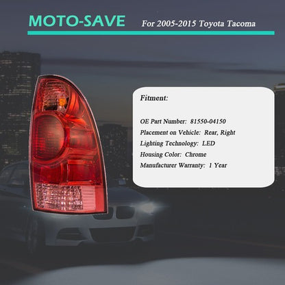 Solid Spare Taillights For Toyota Tacoma 2005-2015 Tail Light Replacement Lamp Single Right
