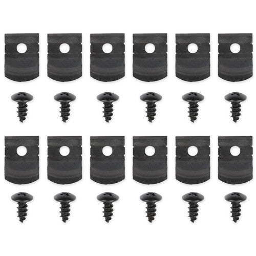 Solid Spare Fit For 1962-1972 GM Nova Impala 1" Tall Rocker Molding Clips & Screw 12Pcs