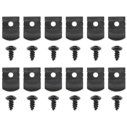 Solid Spare Fit For 1962-1972 GM Nova Impala 1" Tall Rocker Molding Clips & Screw 12Pcs