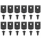 Solid Spare Fit For 1962-1972 GM Nova Impala 1" Tall Rocker Molding Clips & Screw 12Pcs