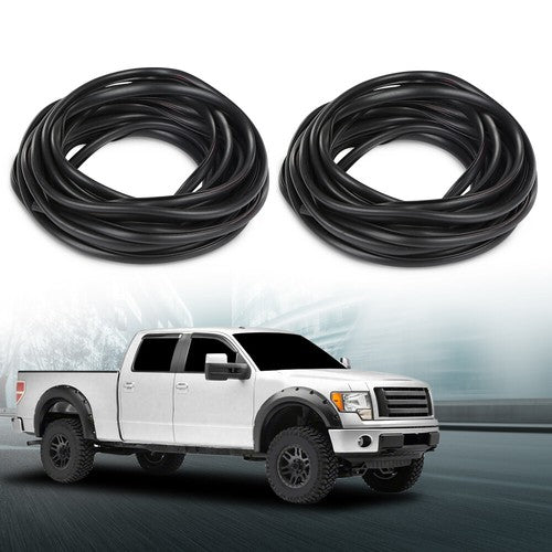 Solid Spare 2*30ft Universal Fender Flare Edge Trim Fender Flare Wheel Arch Rubber Seal