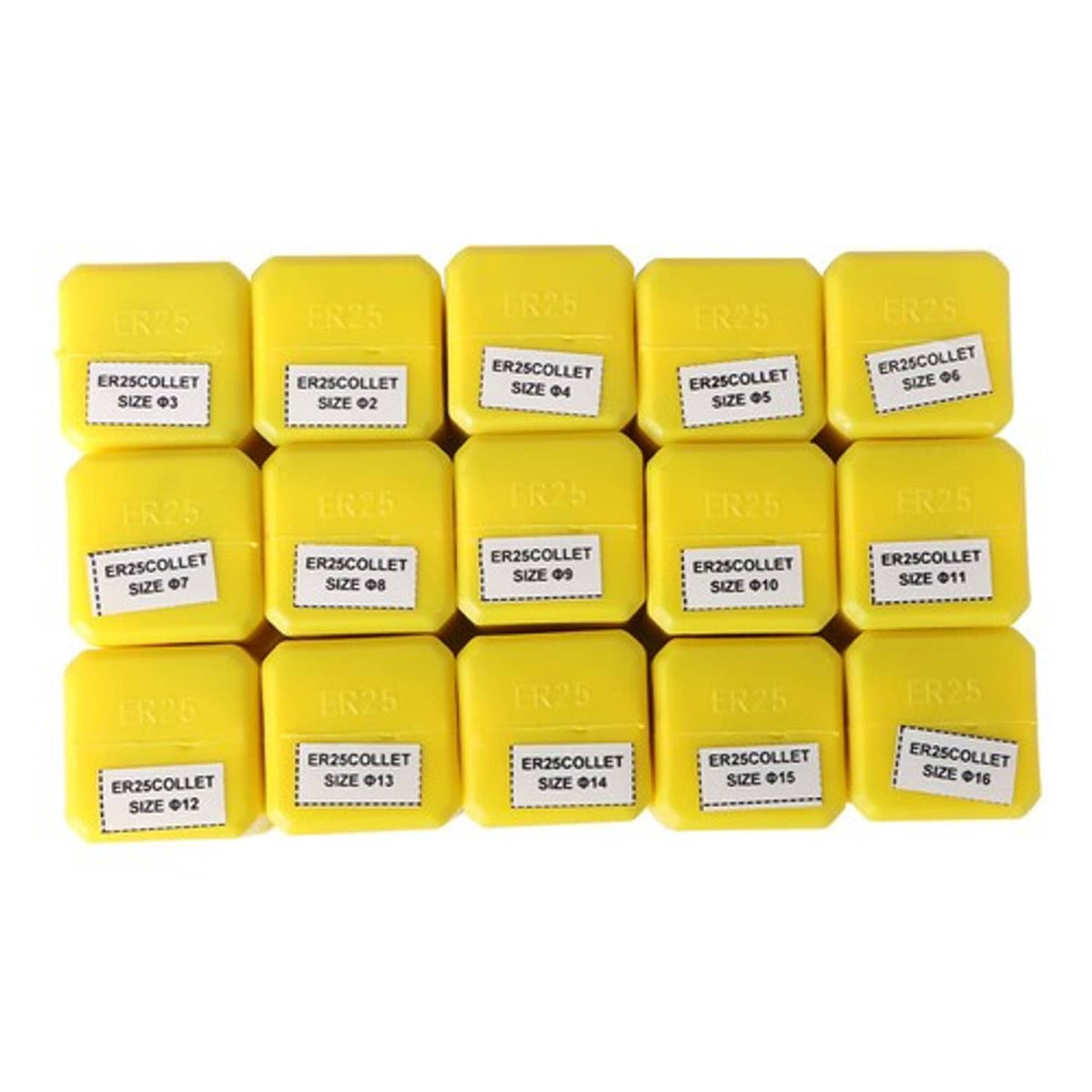 Solid Spare New 15Pc ER25 Spring Collet 2MM-16MM Set For CNC Engraving Machine Milling Lathe