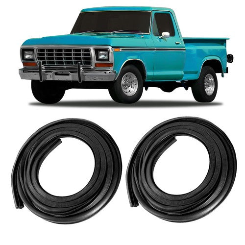 Solid Spare Rubber Door Seals Weatherstrip Pair Set Truck for 73-79 Ford F100 F150 F250 F350