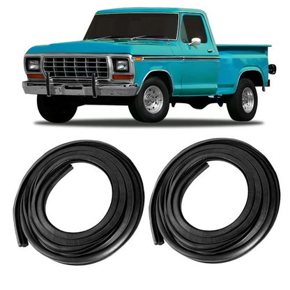 Solid Spare Rubber Door Seals Weatherstrip Pair Set Truck for 73-79 Ford F100 F150 F250 F350