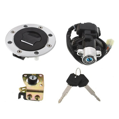 Solid Spare Ignition Switch Gas Cap Cover Seat Lock Key Set For Suzuki GSXR600 97-00