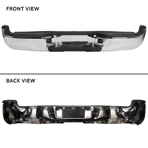 Solid Spare Chrome For Toyota Tacoma Pickup 2005-2015 Rear Bumper Assembly Steel With light