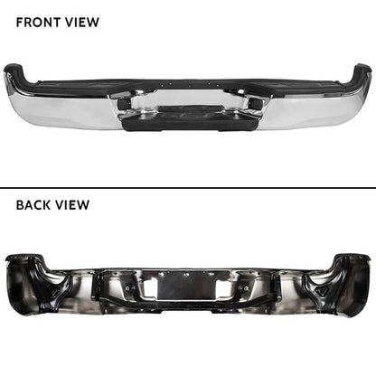 Solid Spare Chrome For Toyota Tacoma Pickup 2005-2015 Rear Bumper Assembly Steel With light