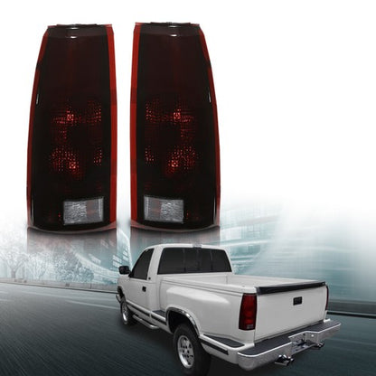 Solid Spare Fit For 88-99 Chevy Silverado GMC Sierra C/K Tail Lights Brake Lamps Smoke