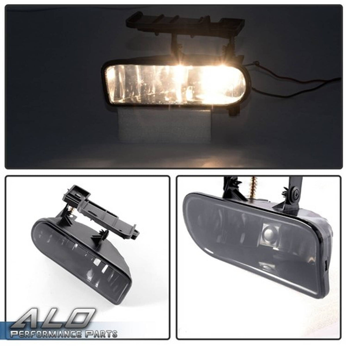 Solid Spare Fit For 99-02 Chevy Silverado Suburban Tahoe Bumper Fog Lights Smoke Lens Pair