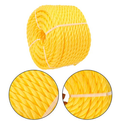Solid Spare 1/2in x 100 Feet 3 Stranded Orange Yellow Polypropylene Braided Rope